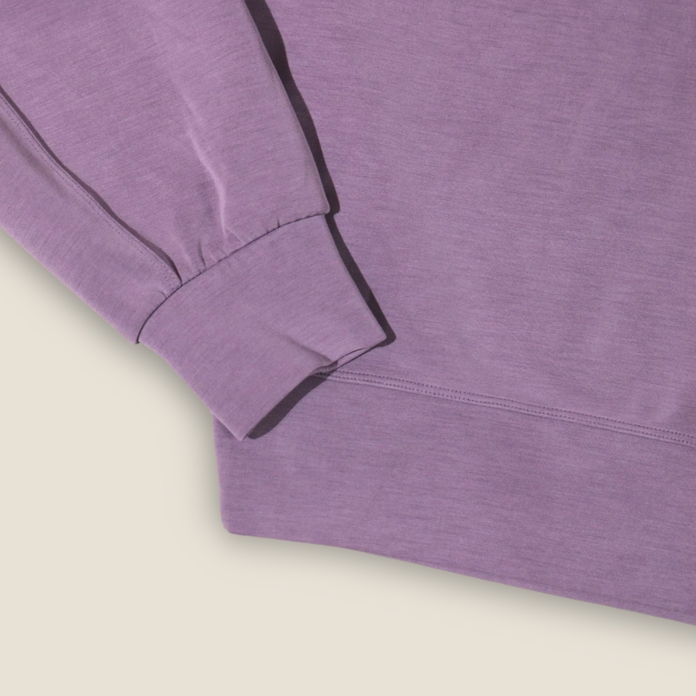 Lululemon Softstreme Perfectly Oversized Cropped Crew Womens Sz 4 Lavender Dust - Picture 4 of 10
